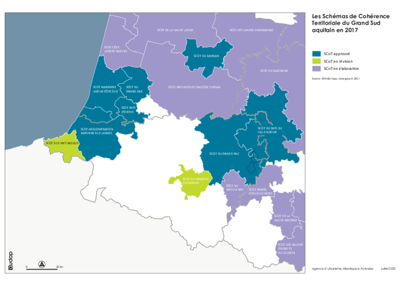 Les SCoT du grand Sud-Aquitain en 2017 