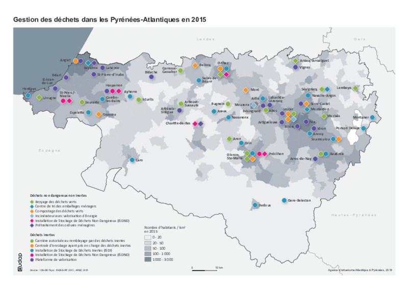Gestion des déchets dans les Pyrénées-Atlantique en 2015 