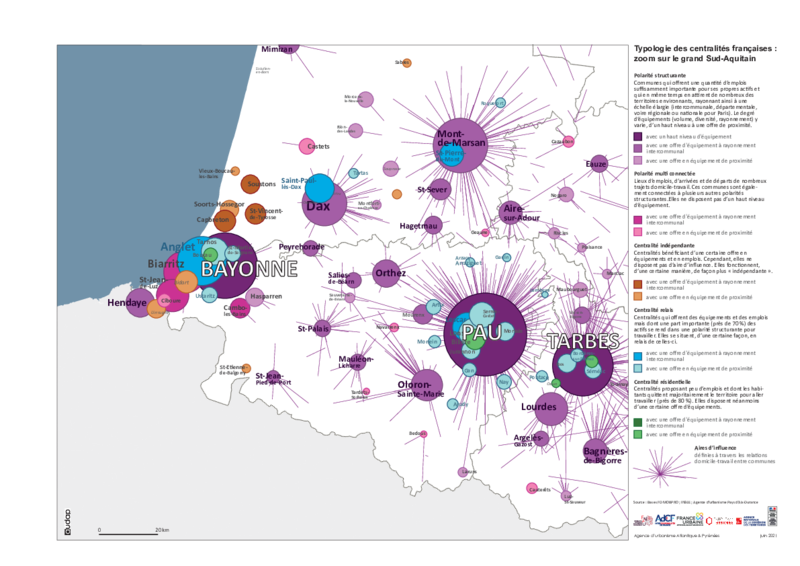 Typologie des centralités dans le grand Sud-Aquitain 