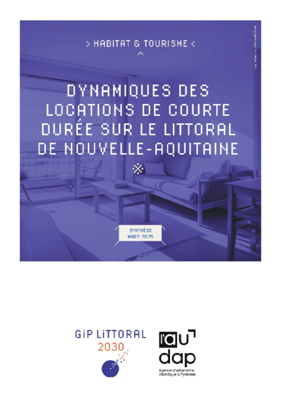 Dynamiques des locations de courte durée sur le littoral de Nouvelle-Aquitaine - Synthèse 