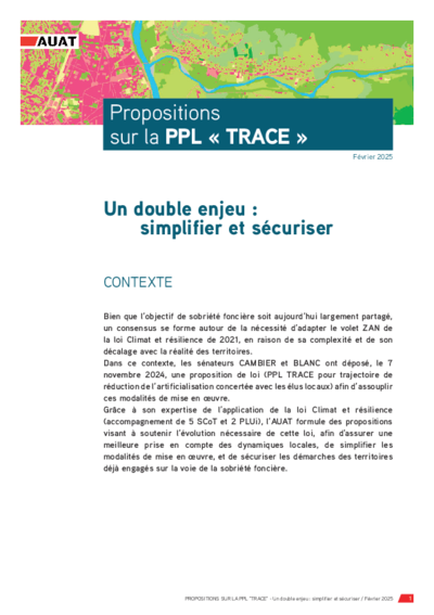 Propositions sur la PPL « TRACE » 