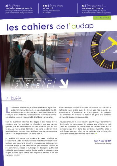 Les cahiers de l'audap #3 : le temps, 4ème dimension de la mobilité 