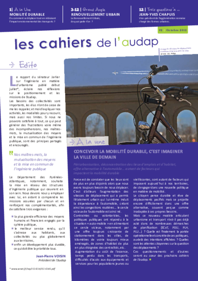 Les cahiers de l'audap #2 : Le renouvellement urbain : De quoi parle-t'on ? 