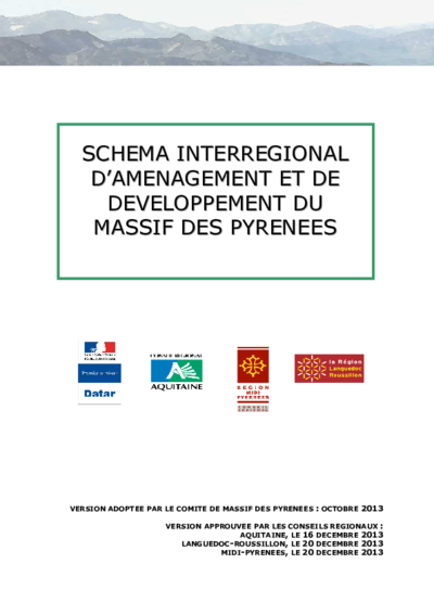 Schéma interrégional d'aménagement et de développement du massif des Pyrénées 