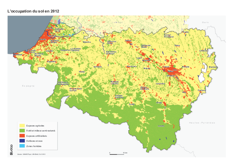 L'occupation du sol en 2012 