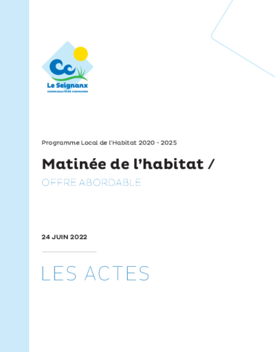 PLH 2020-2025 | Matinée de l'habitat : Offre abordable 