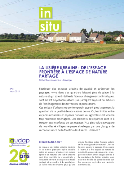 In situ # 4 | La lisière urbaine : de l'espace frontière à l'espace de nature partagé 