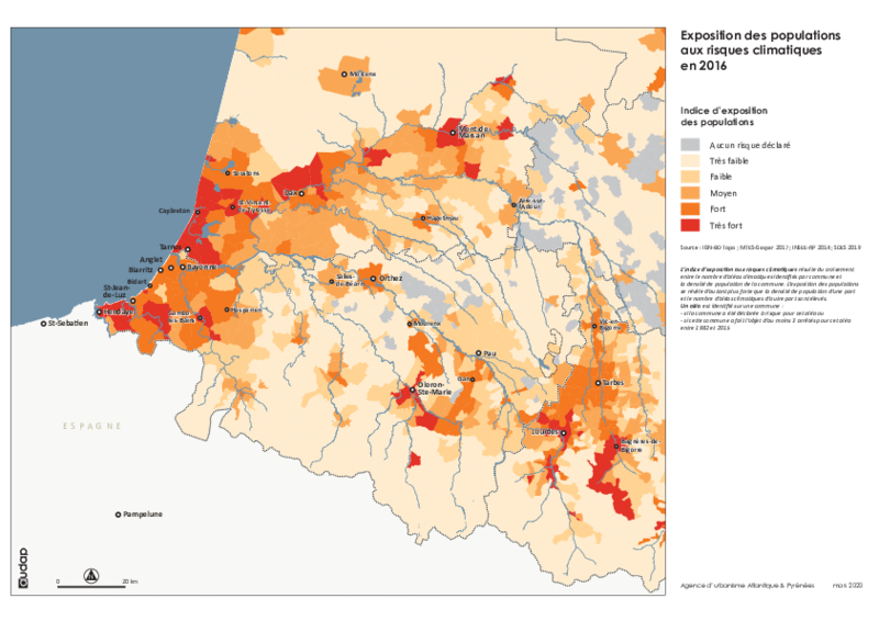 Exposition des populations aux risques climatiques en 2016 